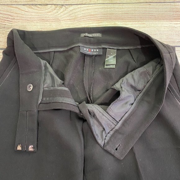 AXCESS by LIZ CLAIBORNE Black Trousers Puddle Pants 4 - Picture 7 of 12